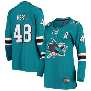 Tomas Hertl San Jose Sharks Women's Breakaway Home Team Player Jersey - Teal