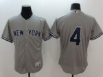 New York Yankees #4 Lou Gehrig Grey Flexbase Collection Stitched Jersey
