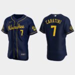 Men's Milwaukee Brewers #7 Navy Alternate Flex Base Jersey