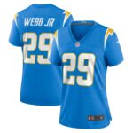 Mark Webb Jr. Los Angeles Chargers  Women's Game Jersey - Powder Blue
