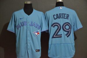 Men's Toronto Blue Jays #29 Joe Carter Blue Stitched Flex Base  Jersey