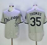 Chicago White sox #35 Frank Thomas Grey Flexbase Collection Stitched Jersey