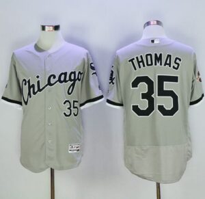 Chicago White sox #35 Frank Thomas Grey Flexbase Collection Stitched Jersey