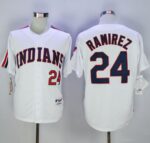 Cleveland Indians #24 Manny Ramirez White 1978 Turn Back The Clock Stitched Jersey