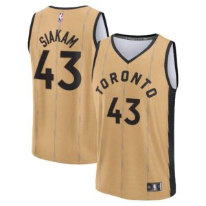 Unisex Toronto Raptors Pascal Siakam  Gold 2023/24 Fast Break Jersey - City Edition