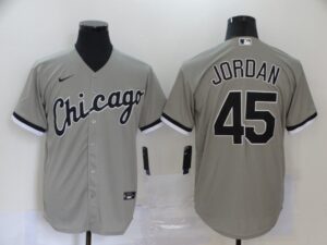 Men's  Chicago White Sox #45 Michael  Grey Stitched Cool Base Jersey