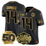 Sam Darnold #14  Seattle Seahawks SEA 2026 NFC West Champions Limited Jersey - 50th Season Patch - All Stitched