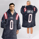 Adult CG 0 New England Football Unisex Blanket Hoodie