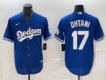 Men's Los Angeles Dodgers #17  Blue Shohei Ohtani Jersey