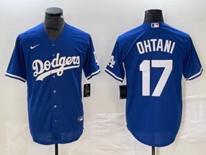 Men's Los Angeles Dodgers #17  Blue Shohei Ohtani Jersey