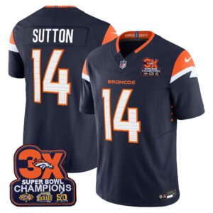 Courtland Sutton Denver Broncos-Time Champions Patch Vapor Limited Jersey - All Stitched