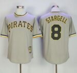 Mitchell And Ness Pittsburgh Pirates #8 Willie Stargell Grey Throwback Stitched Jersey