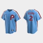 Men's Philadelphia Phillies #2 Jean Segura Light Blue Cooperstown Collection Road Jersey