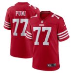 Dominick Puni San Francisco 49ers Team Game Jersey -  Scarlet