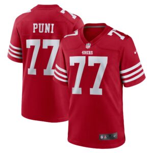 Dominick Puni San Francisco 49ers Team Game Jersey -  Scarlet