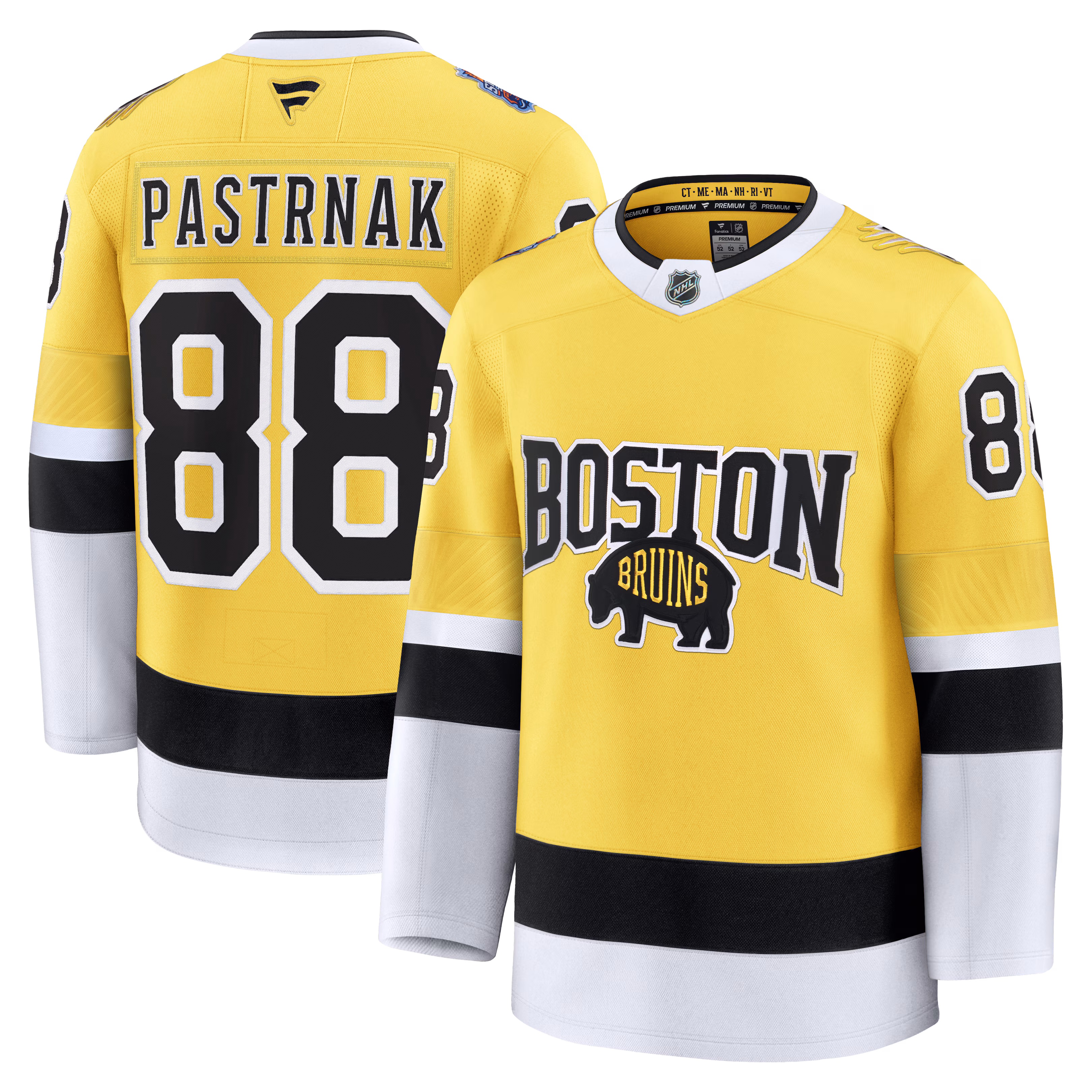 Boston Bruins David Pastrnak #88 Fanatics Gold 2026 NHL Stadium Series Premium Jersey