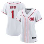 Women's Cincinnati Reds  White #1 Mom Home Replica Jersey