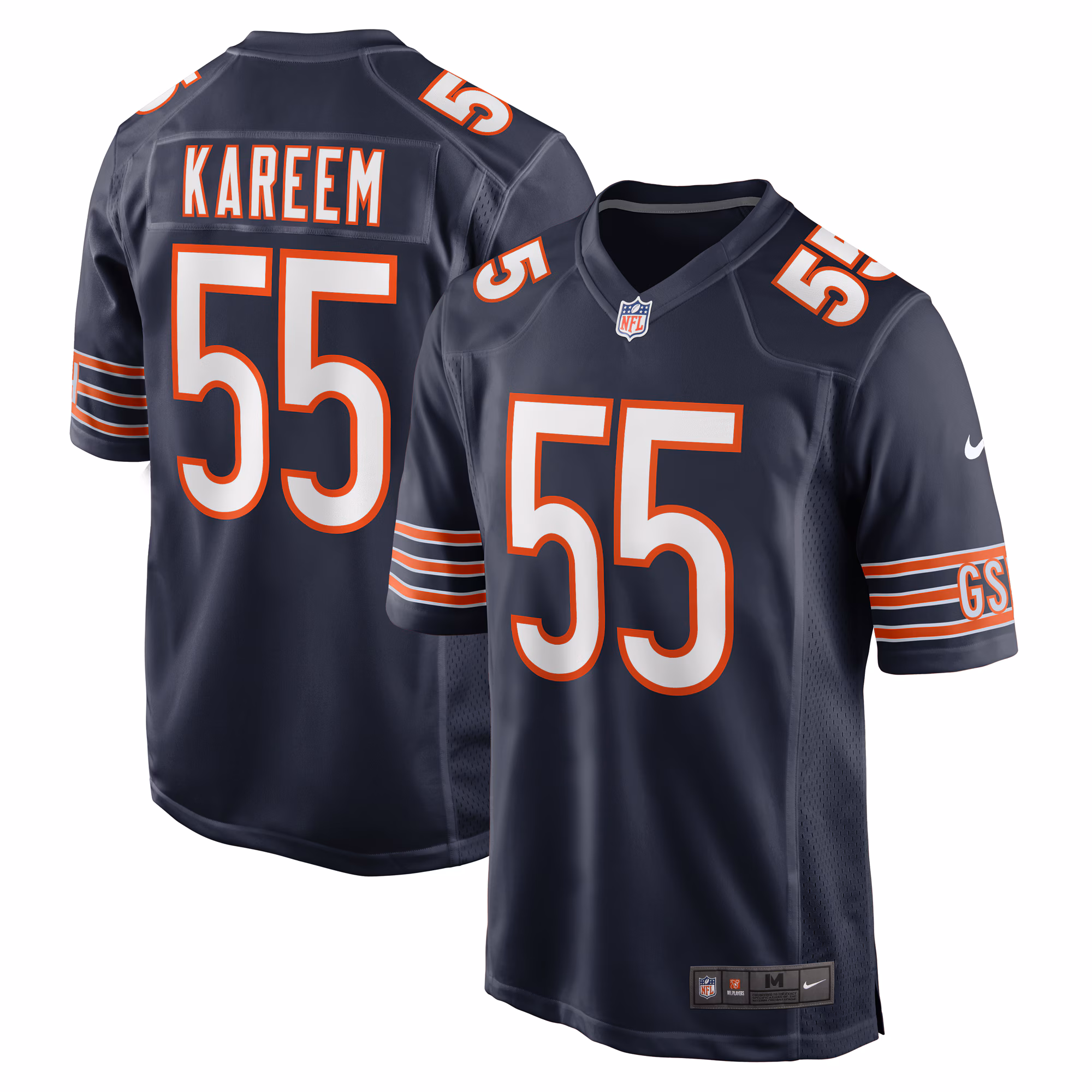 Khalid Kareem Chicago Bears Team Game Jersey -  Navy