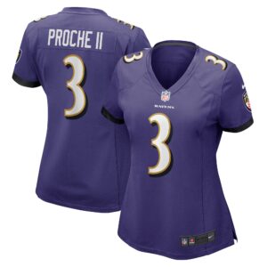 James Proche II Baltimore Ravens  Women's Team Game Player Jersey - Purple