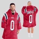 Adult 0 New England Football Unisex Blanket Hoodie