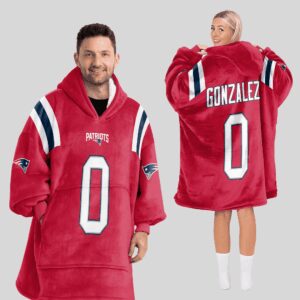 Adult 0 New England Football Unisex Blanket Hoodie