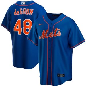 Men's  New York Mets #48 Jacob deGrom Royal Alternate 2020 Jersey
