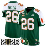 Sean Taylor #26 Miami Hurricanes MIA 2026 CFP Final & Florida Patch Vapor Limited Jersey - All Stitched