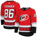 Teuvo Teravainen Carolina Hurricanes  25th Anniversary Authentic Pro Primegreen Player Jersey - Red