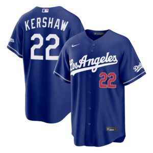 Clayton Kershaw #22 Los Angeles Dodgers Royal Alternate Stadium Jersey