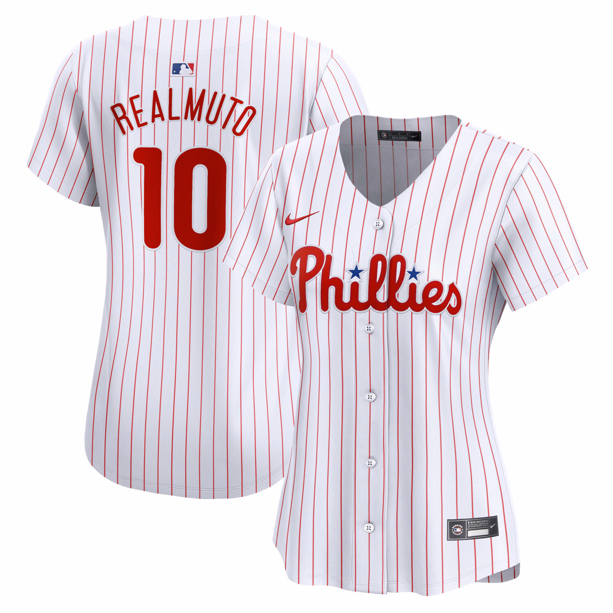 Women's Philadelphia Phillies J.T. Realmuto #10 White Home Limited Player Jersey