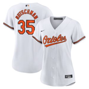 Women's Baltimore Orioles Adley Rutschman #35 White Home Replica Player Jersey