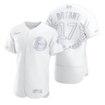 Men's Chicago Cubs #17 Kris Bryant White  Flexbase Fashion Jersey