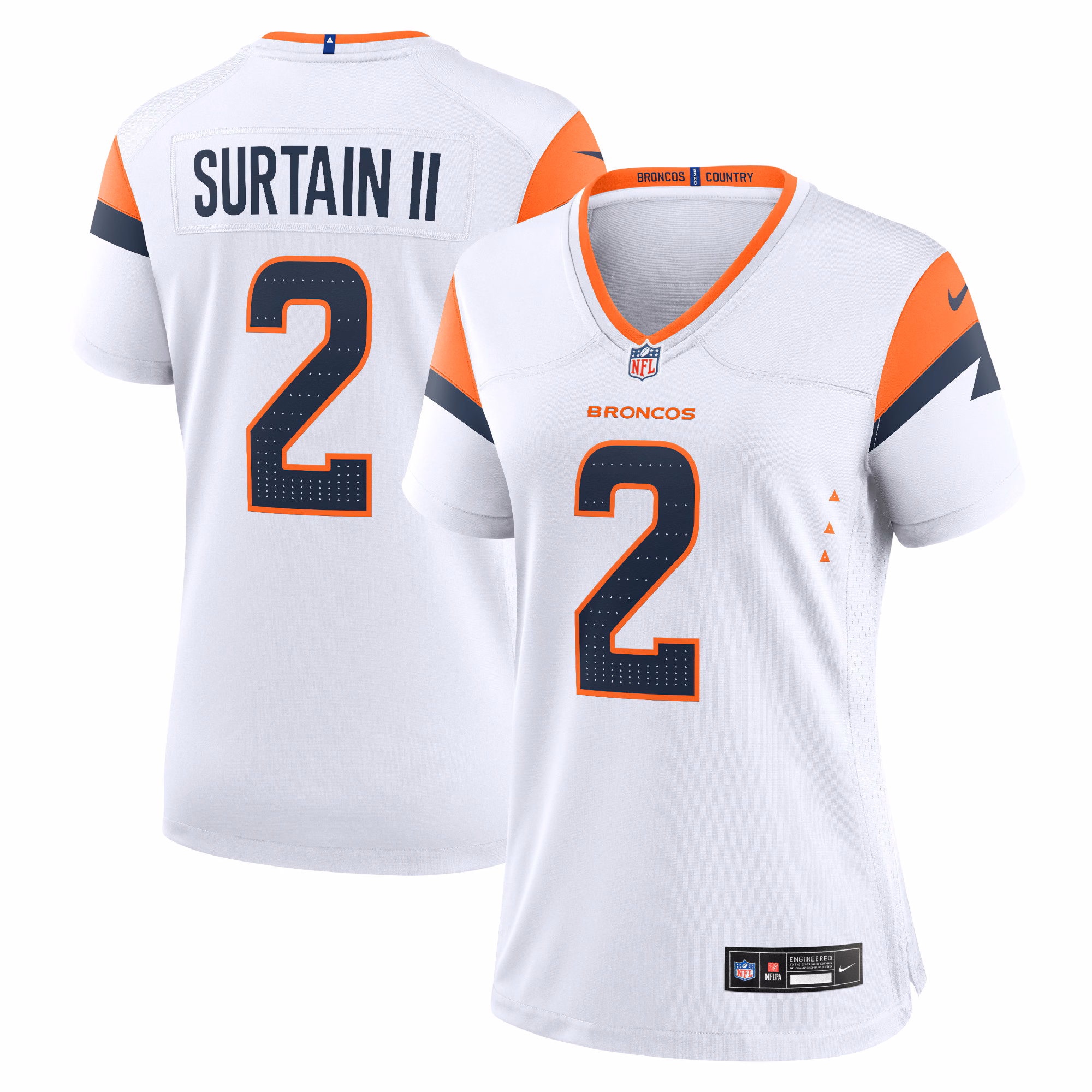 Patrick Surtain II Denver Broncos Women's Mile High Collection Game Jersey - White