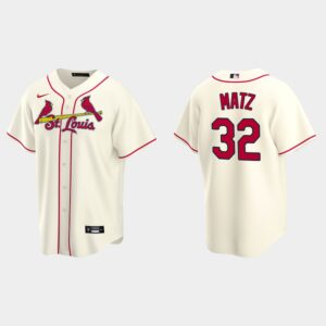 Men's St. Louis Cardinals #32 Steven Matz Cream Alternate Jersey