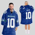 Adult 10 Seattle Football Unisex Blanket Hoodie
