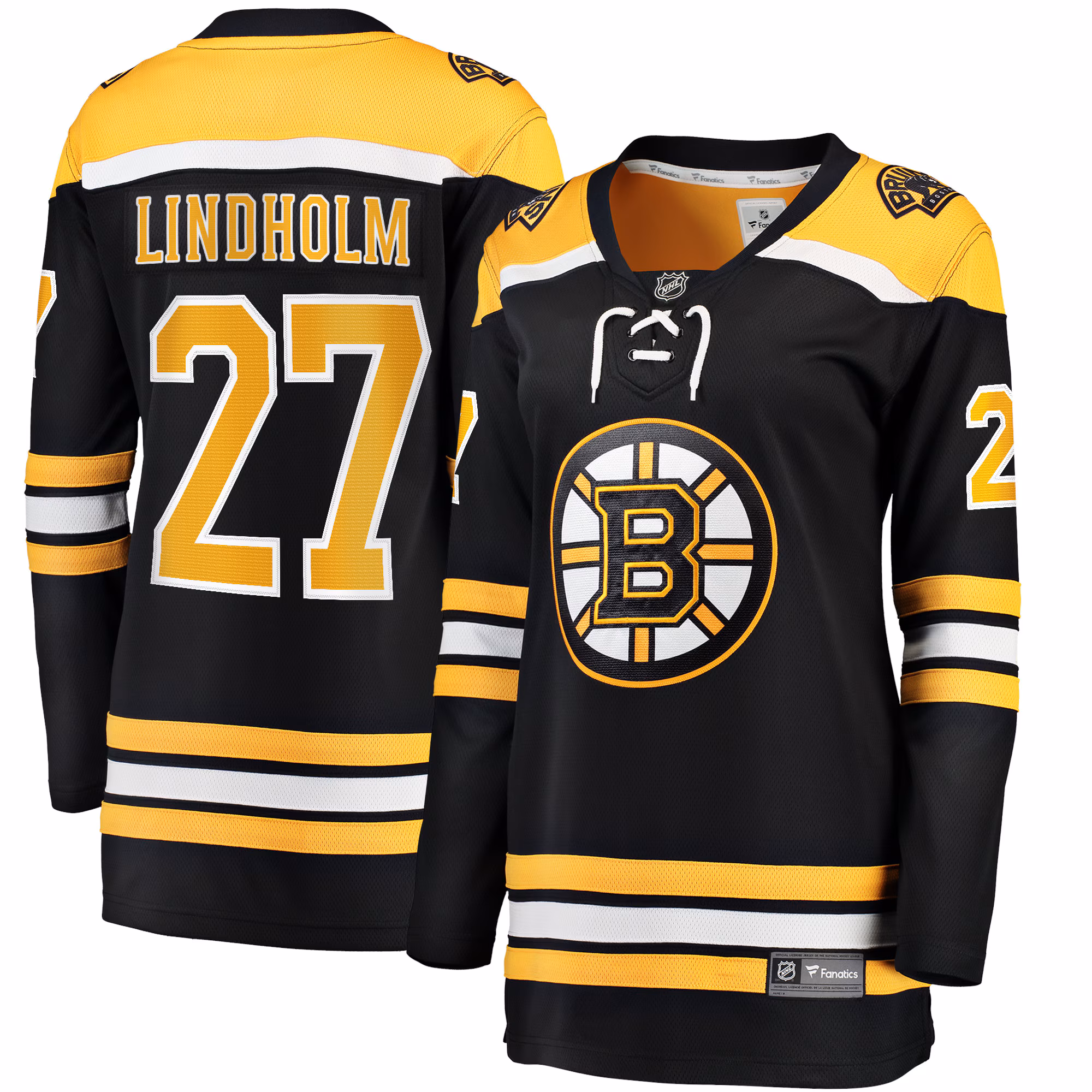 Women's Boston Bruins Hampus Lindholm #27 Fanatics Black Home Breakaway Player Jersey
