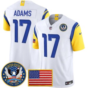 Davante Adams #17 Los Angeles Rams 2025 United States 250th Anniversary Patch Vapor Limited Jersey - All Stitched