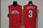 Men's Philadelphia Phillies #3 Bryce Harper Red 2020 Cool and Refreshing Sleeveless Fan Stitched Flex  Jersey