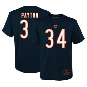 Youth Walter Payton Navy Chicago Bears Retired Retro Player Name & Number T-Shirt