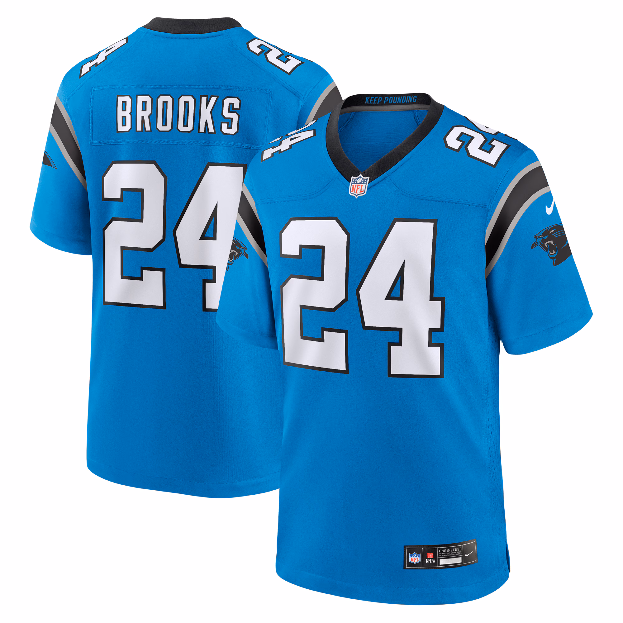 Jonathon Brooks Carolina Panthers 2024 Draft Alternate Game Player Jersey - Blue
