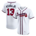 Atlanta Braves Ronald Acuña Jr. #13 White Home Elite Player Jersey