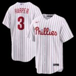 Philadelphia Phillies Bryce Harper #3 White Home Replica Jersey