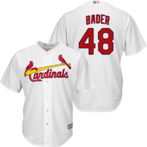 St. Louis Cardinals #48 Harrison Bader White New Cool Base Stitched Jersey