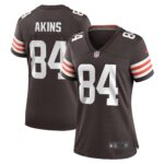 Akins Cleveland Browns Women's Game Player Jersey - Brown