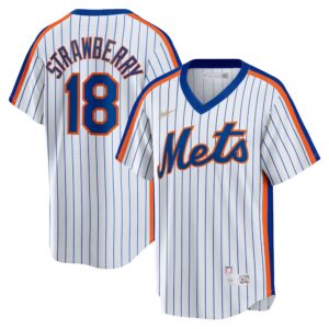 Men's New York Mets Darryl Strawberry  White Home Cooperstown Collection Player Jersey