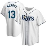Men's Tampa Bay Rays #13 Manuel Margot White Home  Jersey