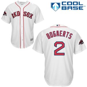 Boston Red Sox #2 Xander Bogaerts White New Cool Base 2018 World Series Champions Stitched Jersey