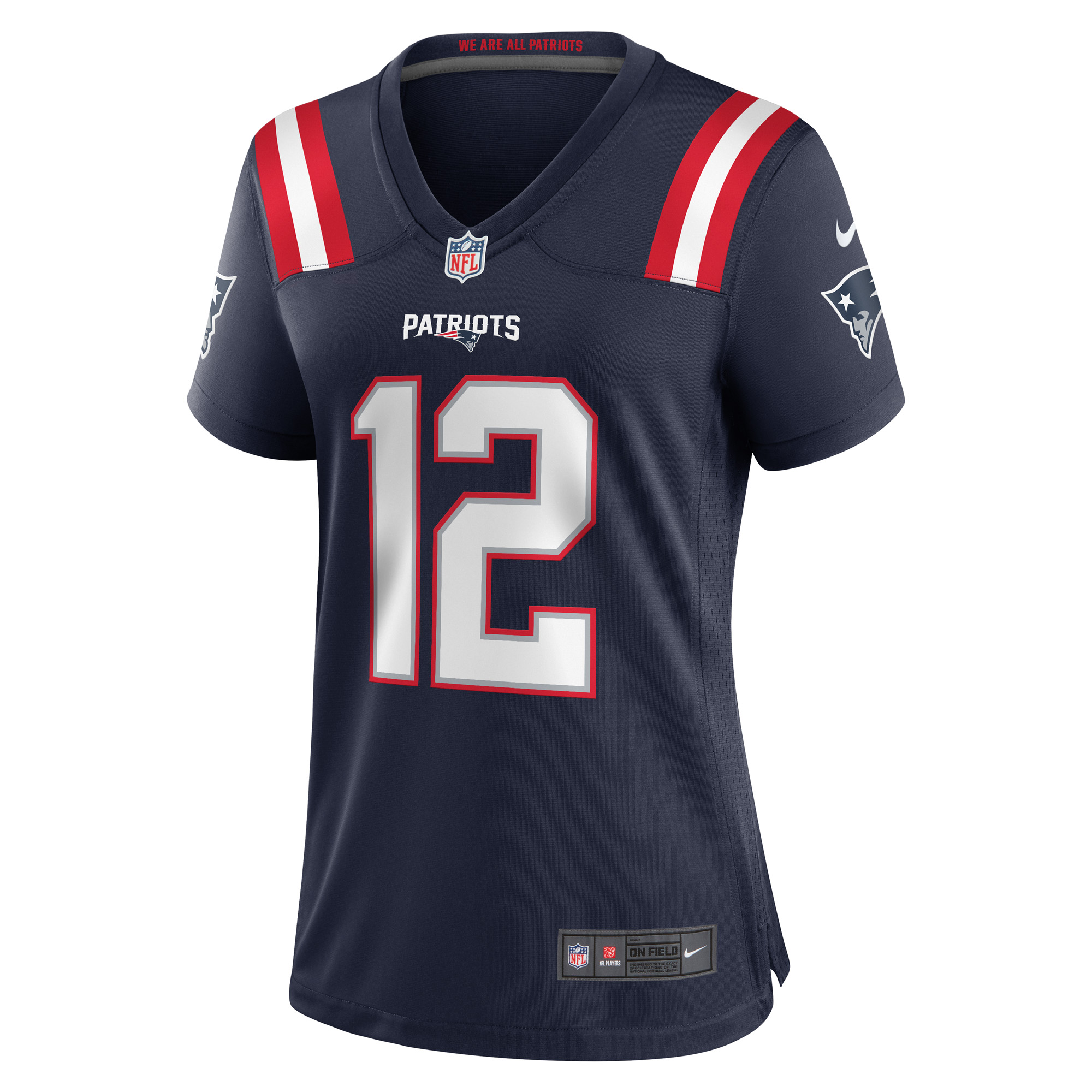 Tom Brady New England Patriots Women's Retired Game Jersey - Navy - Image 2