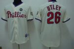 Philadelphia Phillies #26 Chase Utley Stitched Cream Jersey