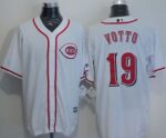 Cincinnati Reds #19 Joey Votto White New Cool Base Stitched Jersey